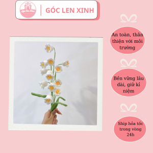 hoa len chuông sợi là thủ công mỹ nghệ riêng